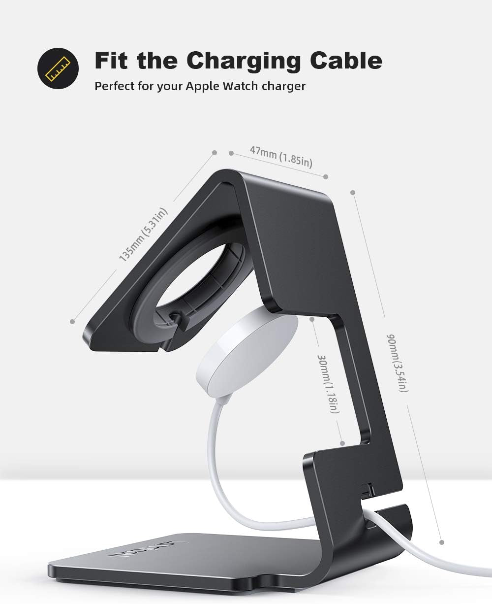 Sleek Magnetic Charging Stand for Apple Watch - Perfect Desk Dock for All Series Including SE, Ultra, and More!