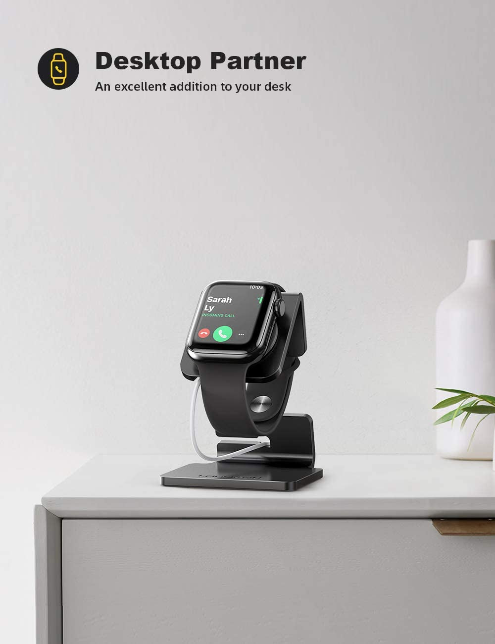 Sleek Magnetic Charging Stand for Apple Watch - Perfect Desk Dock for All Series Including SE, Ultra, and More!