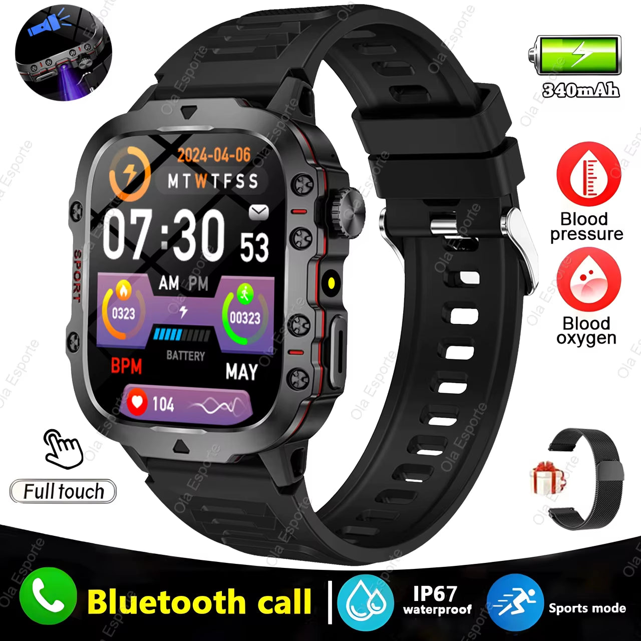 Discover the Ultimate 2025 Original Men’s Smartwatch: IP68 Waterproof Fitness Tracker with Bluetooth Calling & Heart Rate Monitoring